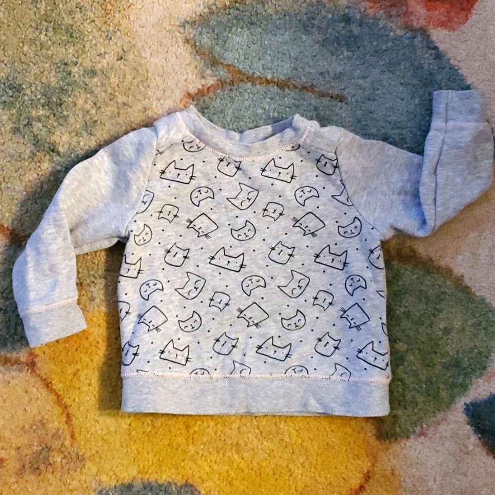 Cat & Jack kitty sweatshirt size 18mo